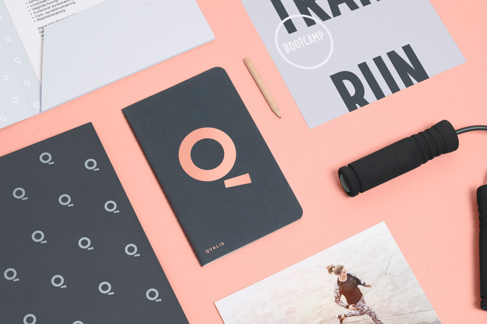Image of branding for Qvalis including a jumprope