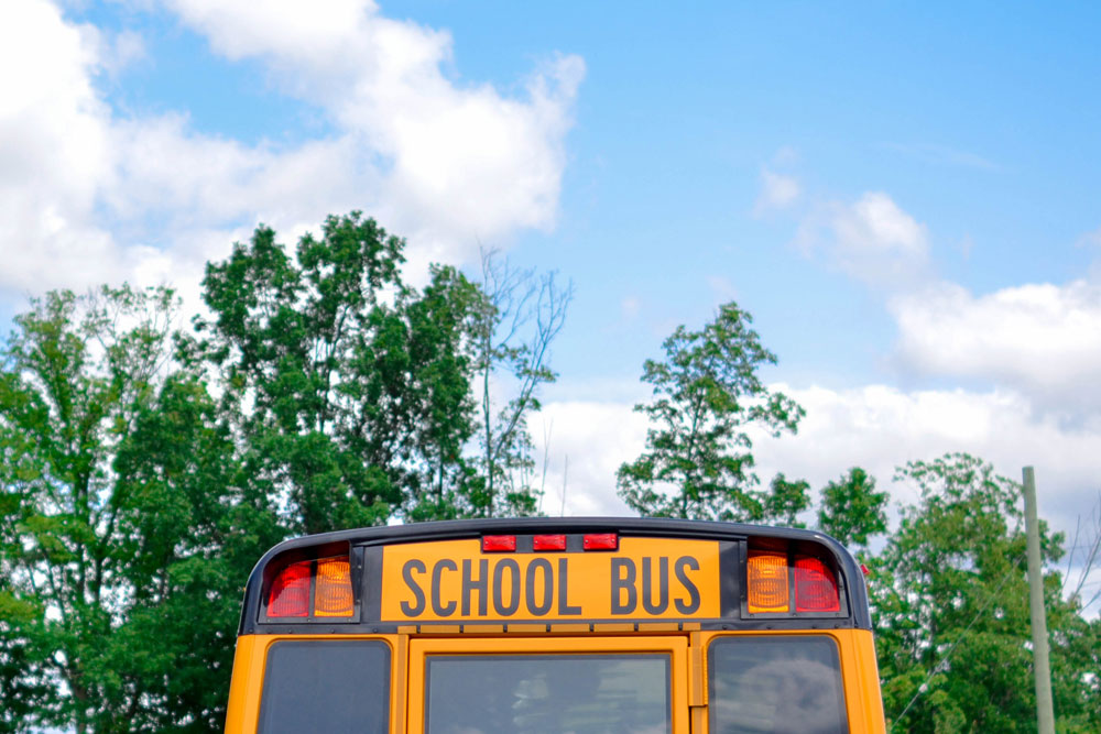Image of the back of school bus