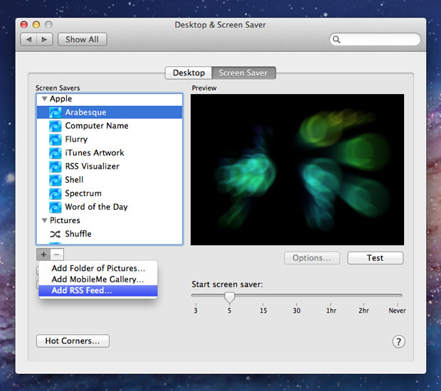 mac os screensaver slideshow how to pause